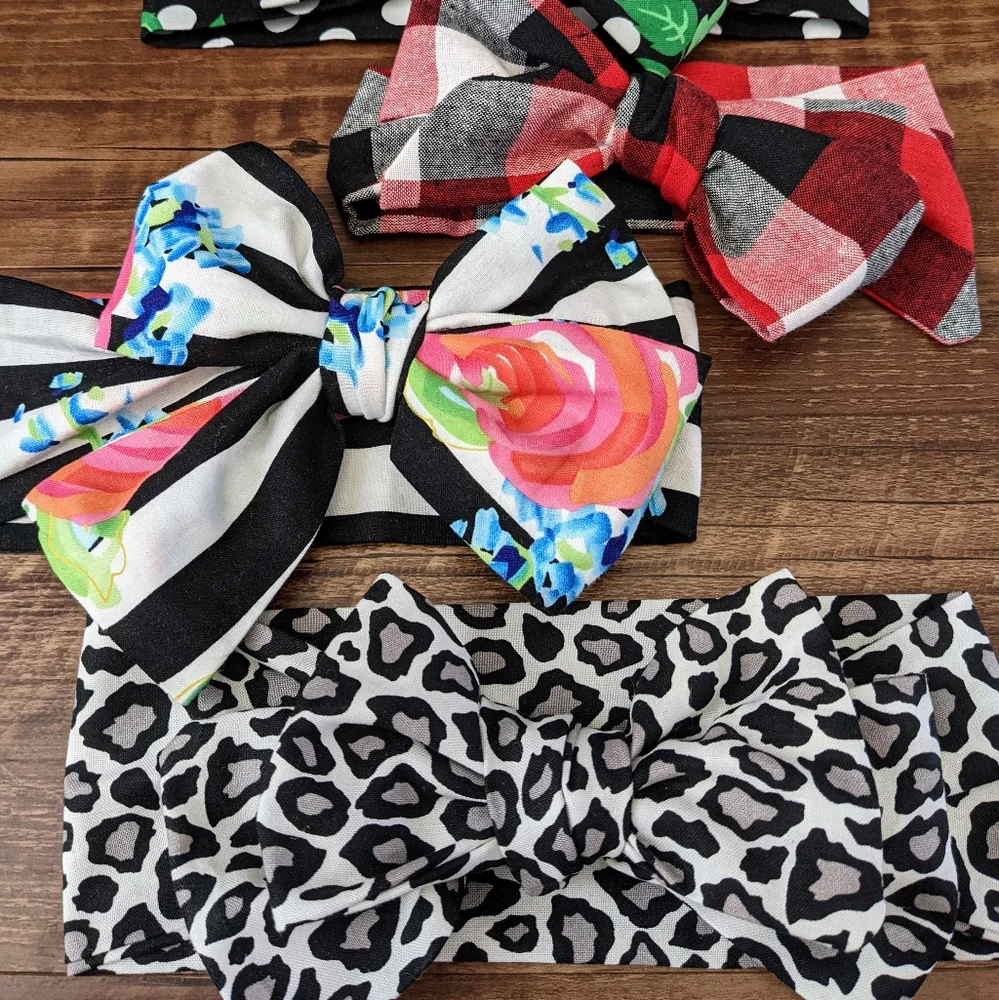 Set of 4 Baby Toddler Headwrap Bows